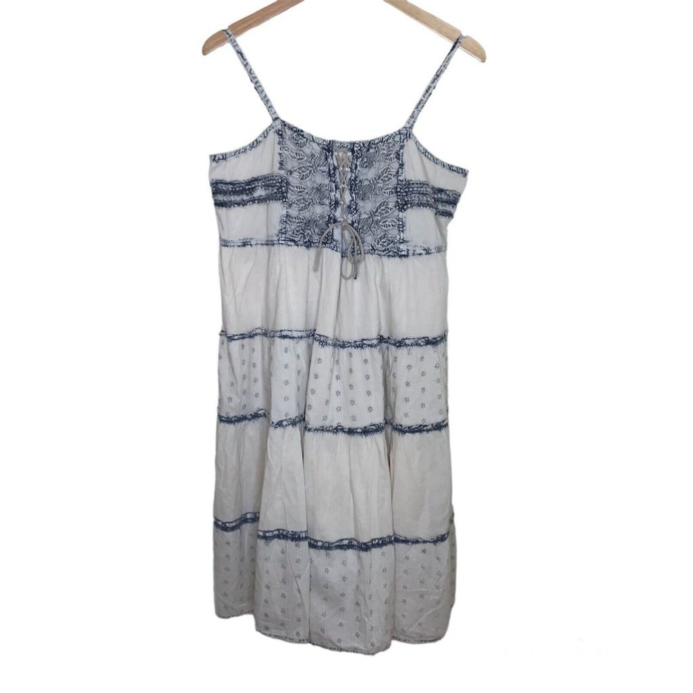 Shana K Tiered Sundress Size S Smocked Lined Cottage‎ Core Ruffles Crochet NEW